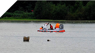 MAD-81L Hovercraft floating